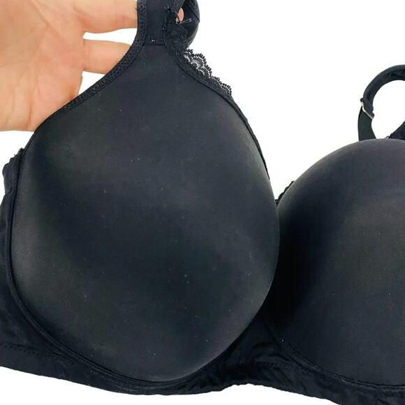 Ashley Stewart Full Coverage Butterfly Bra Black Size 42DD - Picture 3 of 7